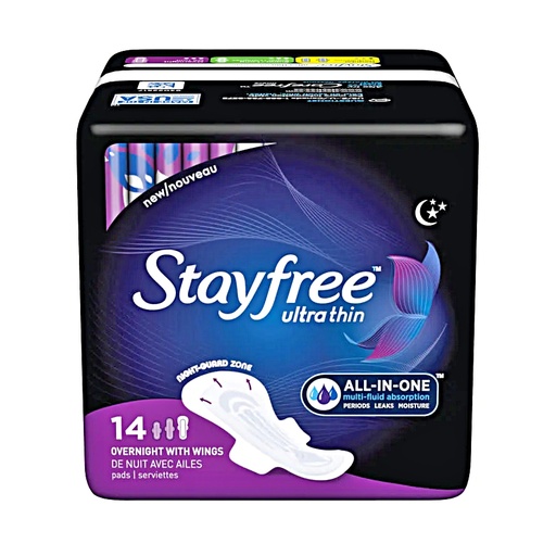 [Stayfr-22264] Stayfree Ultra Thin Overnight With Wings 14's