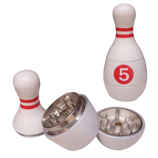 [Tobacc-11040] Tobacco Grinder 3 Part Bowling Pin Style Each