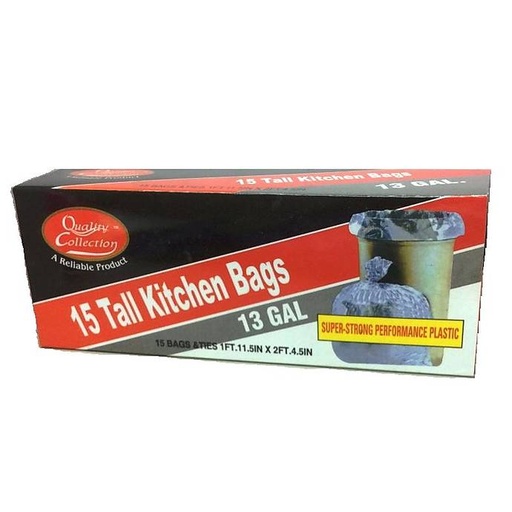 [Trash -11144] Trash Bag Strong Quality Collection 13 Gal 15CT