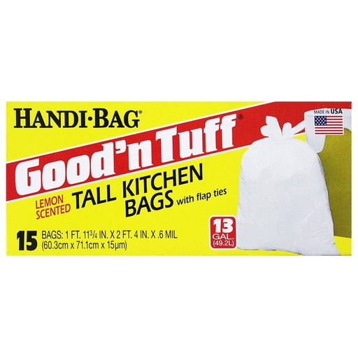 [Trash -11152] Trash Bags Lemon Scented Good' n Tuff 13 Gal 15CT