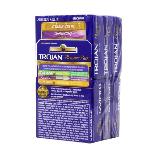 [Trojan-11220] Trojan Pleasure Pack Purple 3'S/6CT
