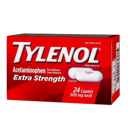 Tylenol E/S Caplets 24CT