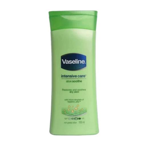 [Vaseli-11344] Vaseline Lotion 100ML Aloe Dry Skin (Green)