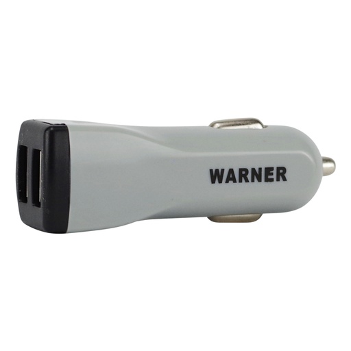 Warner Car Plug Charging Adapter Dual USB Ports