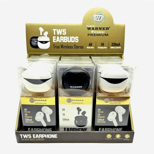 [Warner-24120] Warner TWS Ear Buds With Smart Touch Control