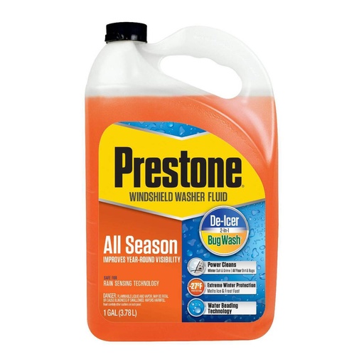 Windshield Washer All Season Fluid 2in1 (Prestone) 1Gal/6CT