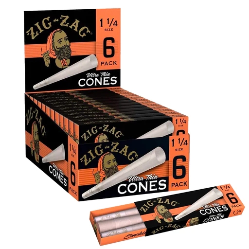 [Zig Za-12107] Zig Zag Ultra Thin 1 1/4 Cone 6'S/24PK