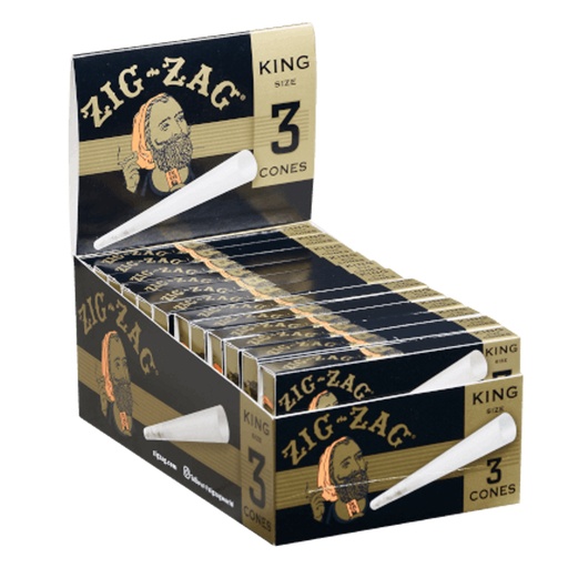[Zig Za-12109] Zig Zag Ultra Thin King Size Cones 3'S/24PK
