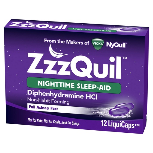 [ZZzqui-11724] ZzzQuil Nighttime Sleep Aid LiquiCaps 12CT